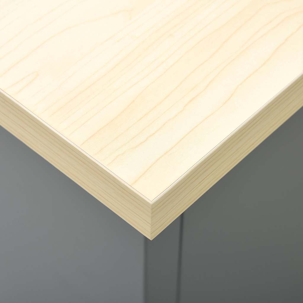 Stahl-Arbeitstisch 160 cm mit 6 Schubladen & 2 Schränken – Ansicht 7