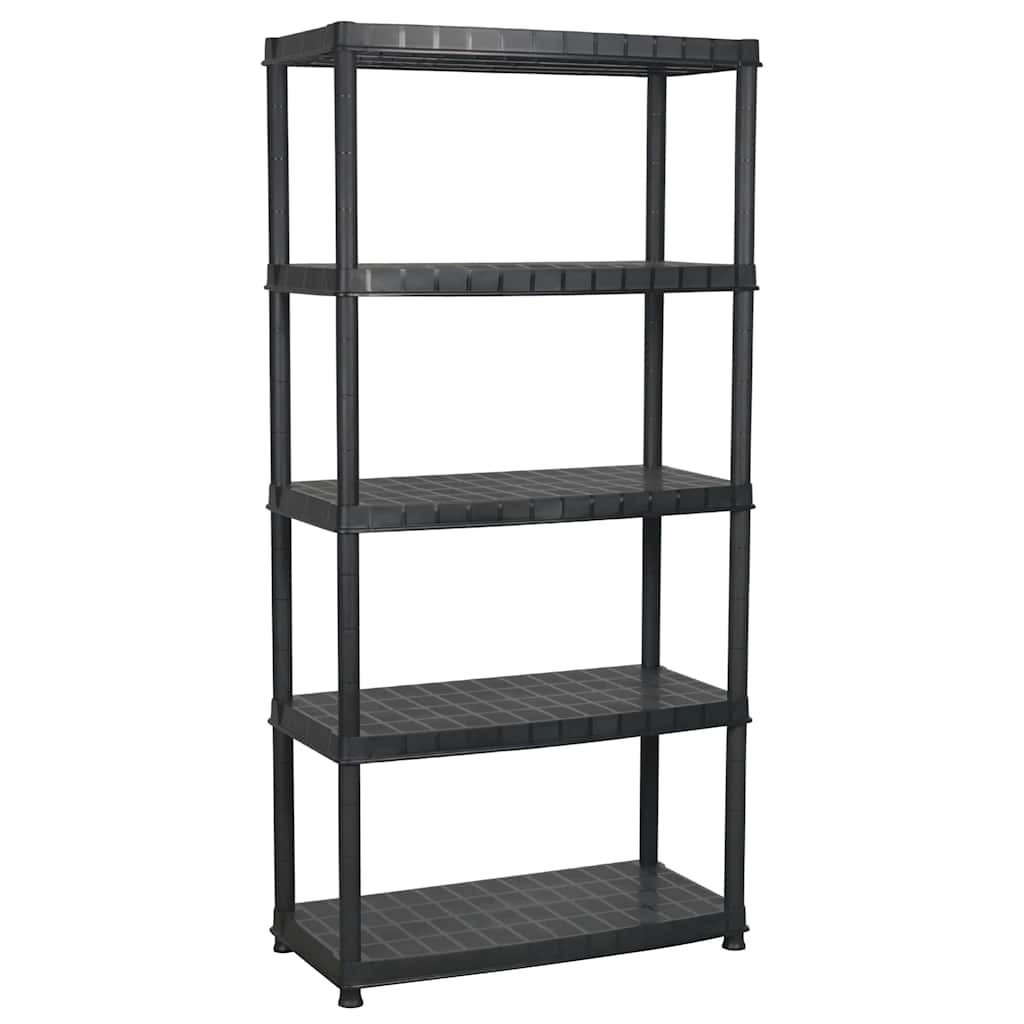 Kunststoff-Lagerregal 5 Böden 91,5 × 45,7 × 185 cm – Ansicht 2