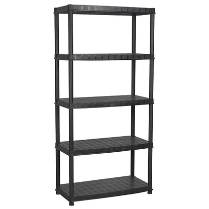 Kunststoff-Lagerregal 5 Böden 91,5 × 45,7 × 185 cm – Ansicht 2