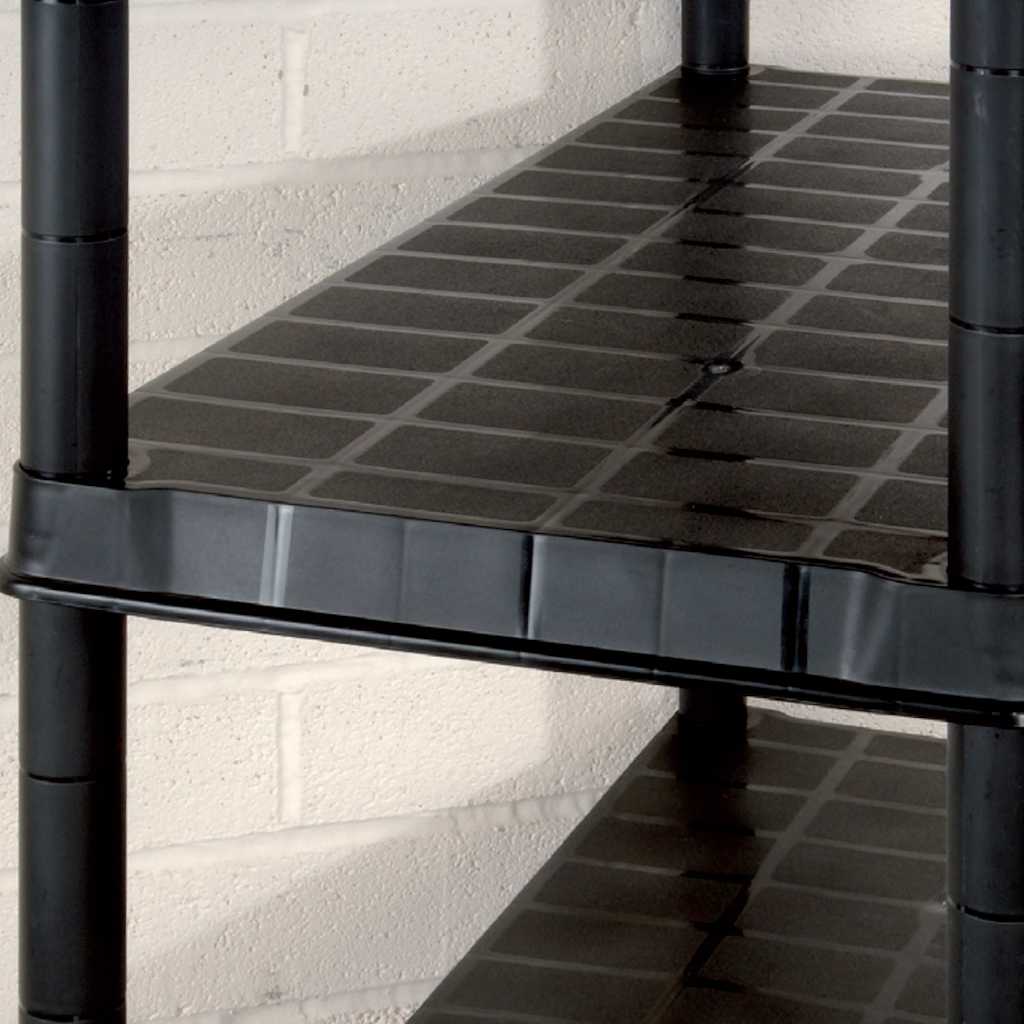 Kunststoff-Lagerregal 5 Böden 91,5 × 45,7 × 185 cm – Ansicht 6