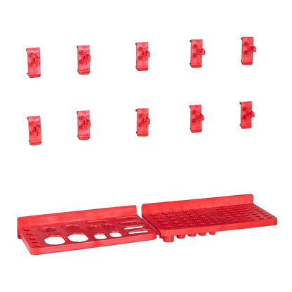Werkzeugwand-Set 136-teilig mit Sichtlagerkästen – Rot/Schwarz – Ansicht 4