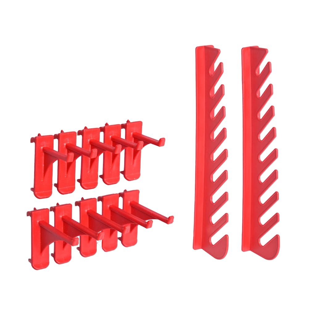 Werkzeugwand-Set 136-teilig mit Sichtlagerkästen – Rot/Schwarz – Ansicht 5