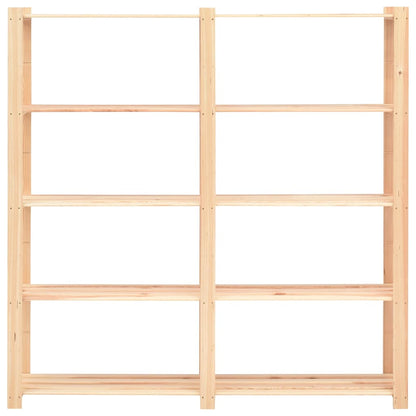 Massivholz-Lagerregal 5 Böden 170 × 38 × 170 cm – 500 kg – Ansicht 3