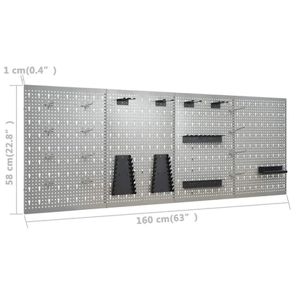 Werkbank 160 cm mit 4 Werkzeugwänden & 2 Wandschränken – Ansicht 5