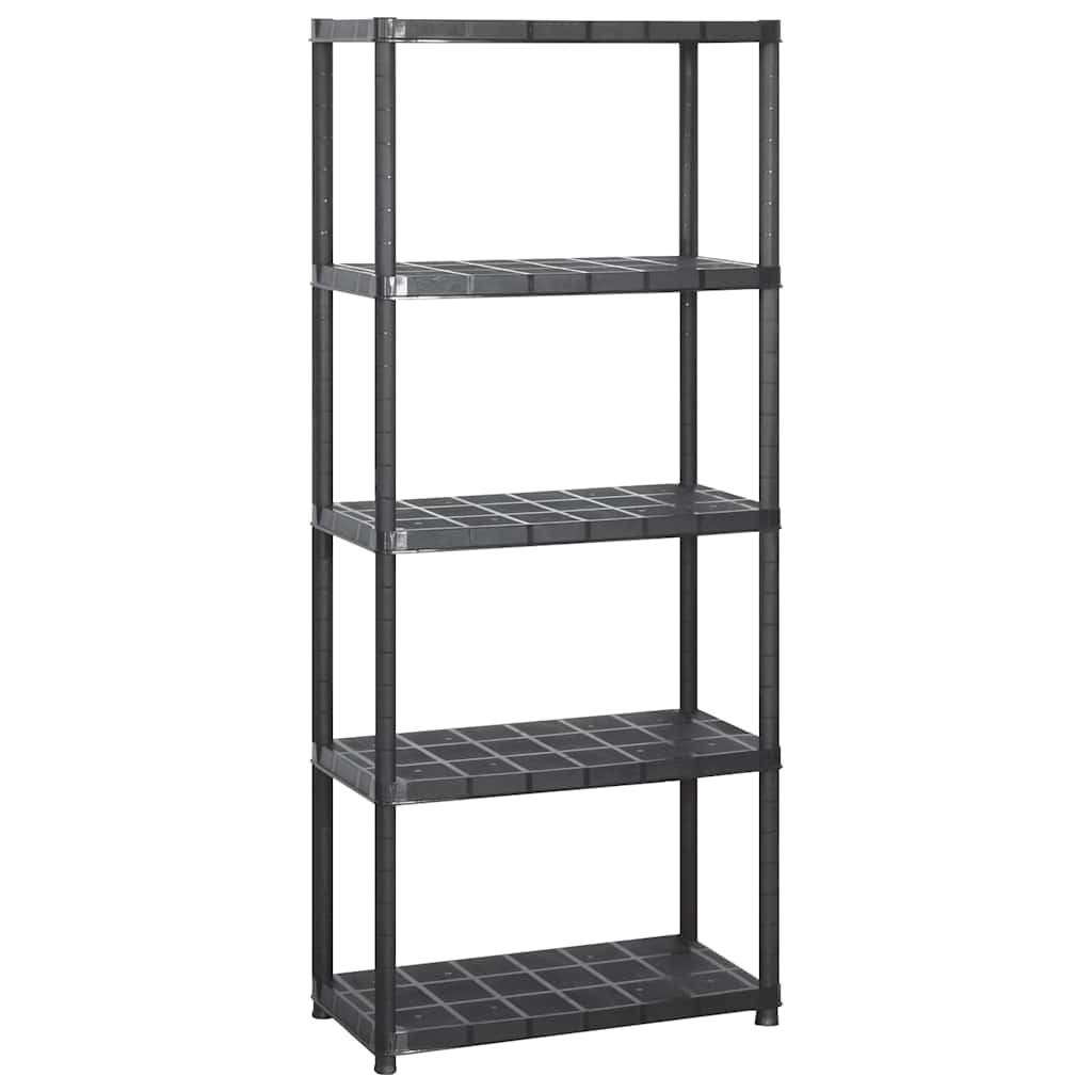 Kunststoff-Lagerregal 5 Böden 142 × 38 × 170 cm – Ansicht 2