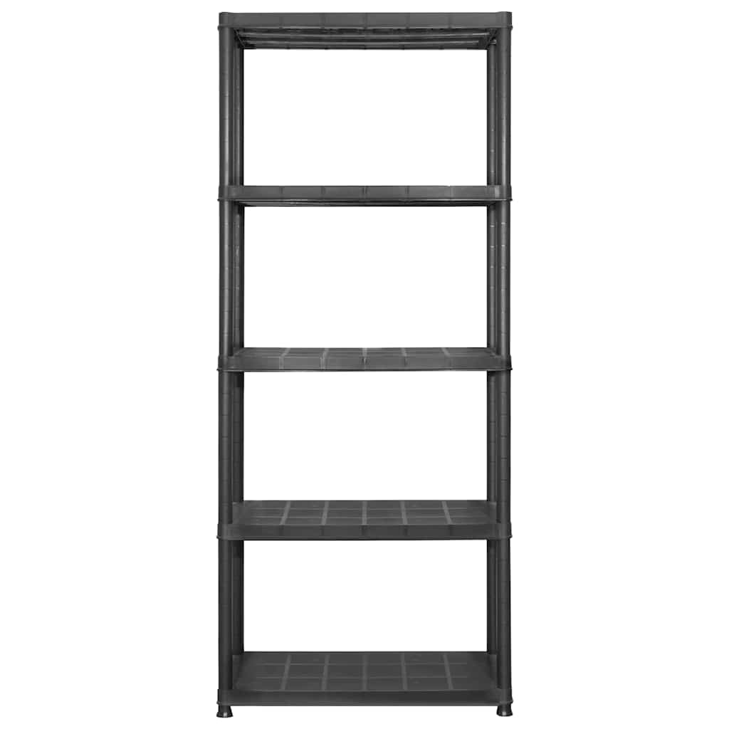 Kunststoff-Lagerregal 5 Böden 142 × 38 × 170 cm – Ansicht 3