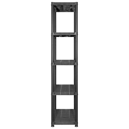 Kunststoff-Lagerregal 5 Böden 142 × 38 × 170 cm – Ansicht 4