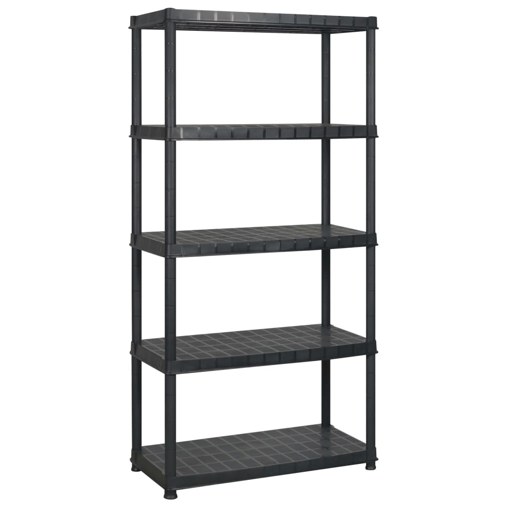 Kunststoff-Lagerregal 5 Böden 366 × 45,7 × 185 cm – Ansicht 2