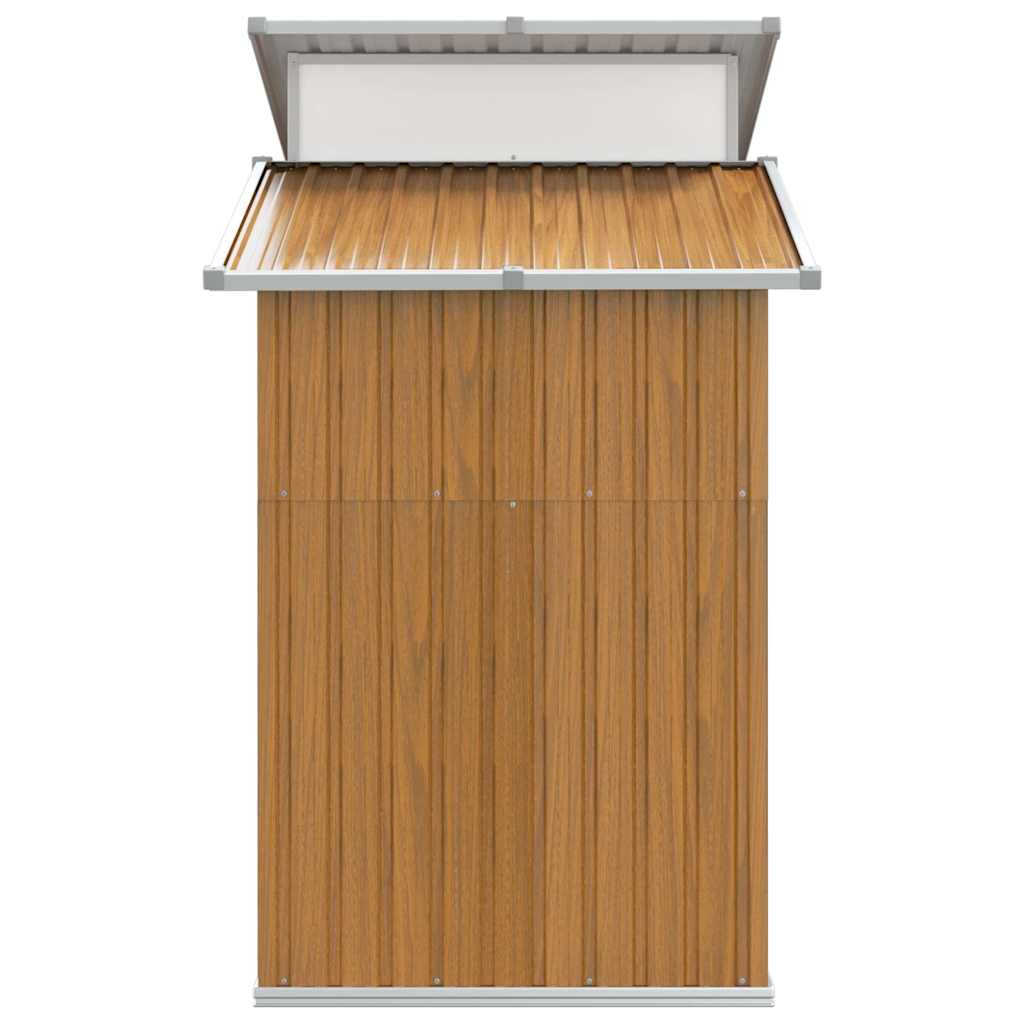 Geräteschuppen 270 × 130 × 208,5 cm aus verzinktem Stahl – Braun – Ansicht 5