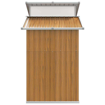 Geräteschuppen 270 × 130 × 208,5 cm aus verzinktem Stahl – Braun – Ansicht 5