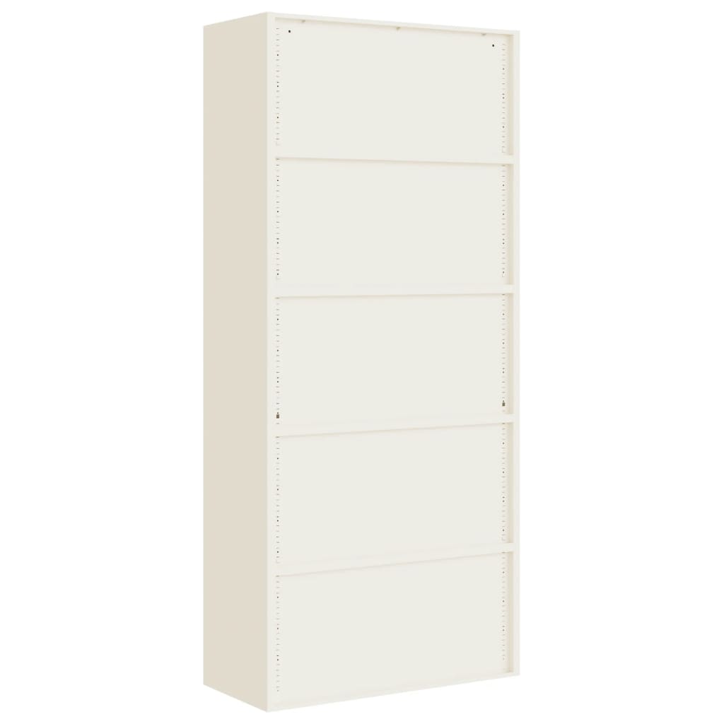 Aktenschrank 90 × 40 × 240 cm aus Stahl – Weiß – Ansicht 10