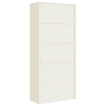 Aktenschrank 90 × 40 × 240 cm aus Stahl – Weiß – Ansicht 10