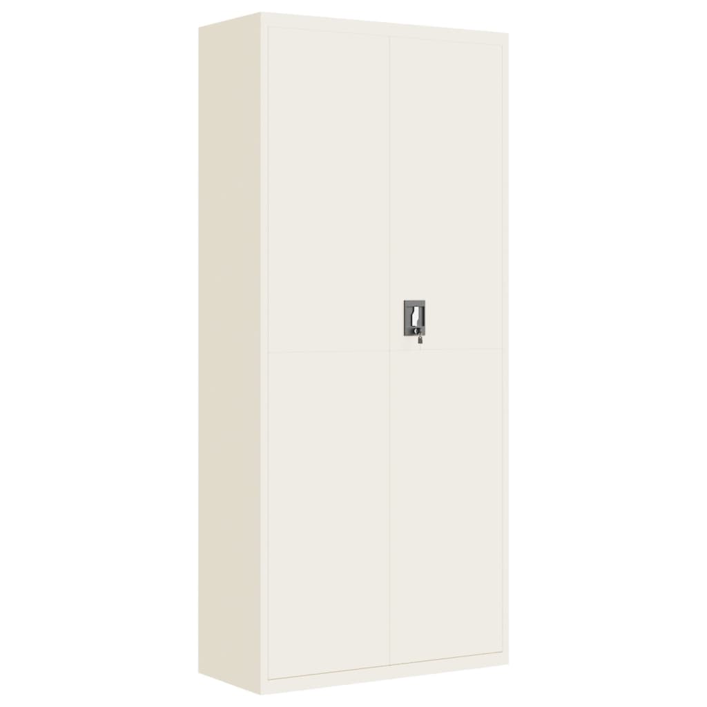Aktenschrank 90 × 40 × 240 cm aus Stahl – Weiß – Ansicht 7