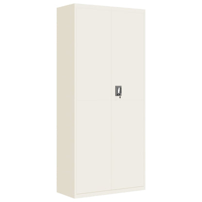 Aktenschrank 90 × 40 × 240 cm aus Stahl – Weiß – Ansicht 7