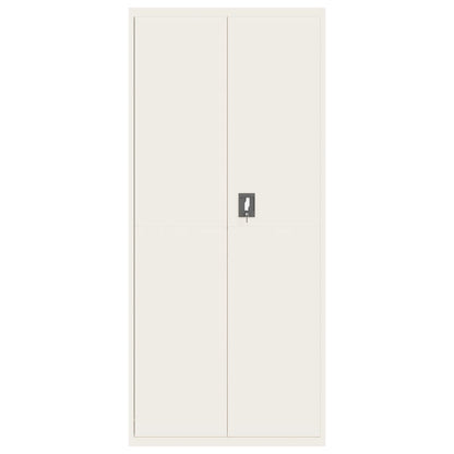 Aktenschrank 90 × 40 × 240 cm aus Stahl – Weiß – Ansicht 8