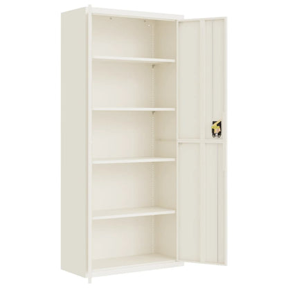 Aktenschrank 90 × 40 × 240 cm aus Stahl – Weiß – Ansicht 9