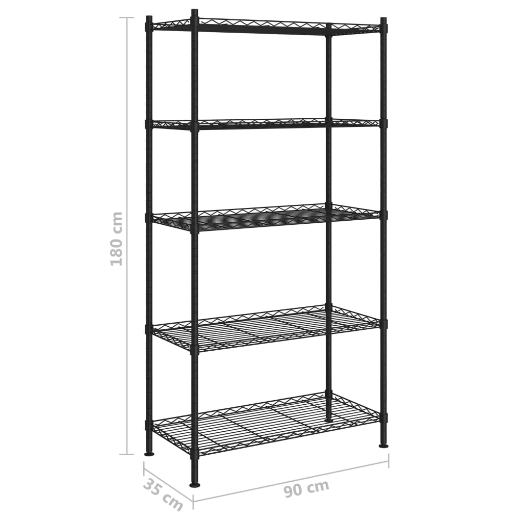 Lagerregal 5 Böden 90 × 35 × 180 cm – 250 kg – Ansicht 7