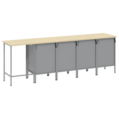 Werkstattschrank-System 5-teilig mit Schubladen – Schwarz/Grau – Ansicht 8