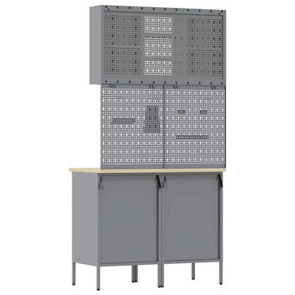 Werkstattschrank-System 100 × 55 × 200 cm – Schwarz – Ansicht 10