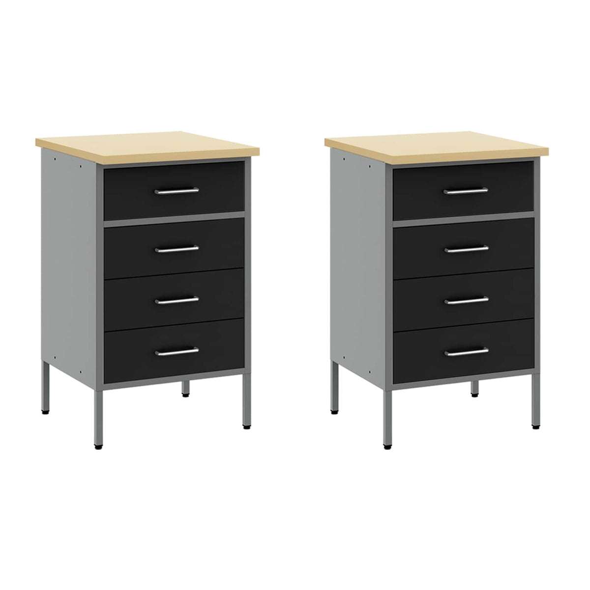 Werkstattschrank-System 100 × 55 × 200 cm – Schwarz – Ansicht 6