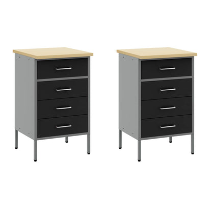 Werkstattschrank-System 100 × 55 × 200 cm – Schwarz – Ansicht 6