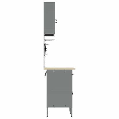 Werkstattschrank-System 100 × 55 × 200 cm – Schwarz – Ansicht 9