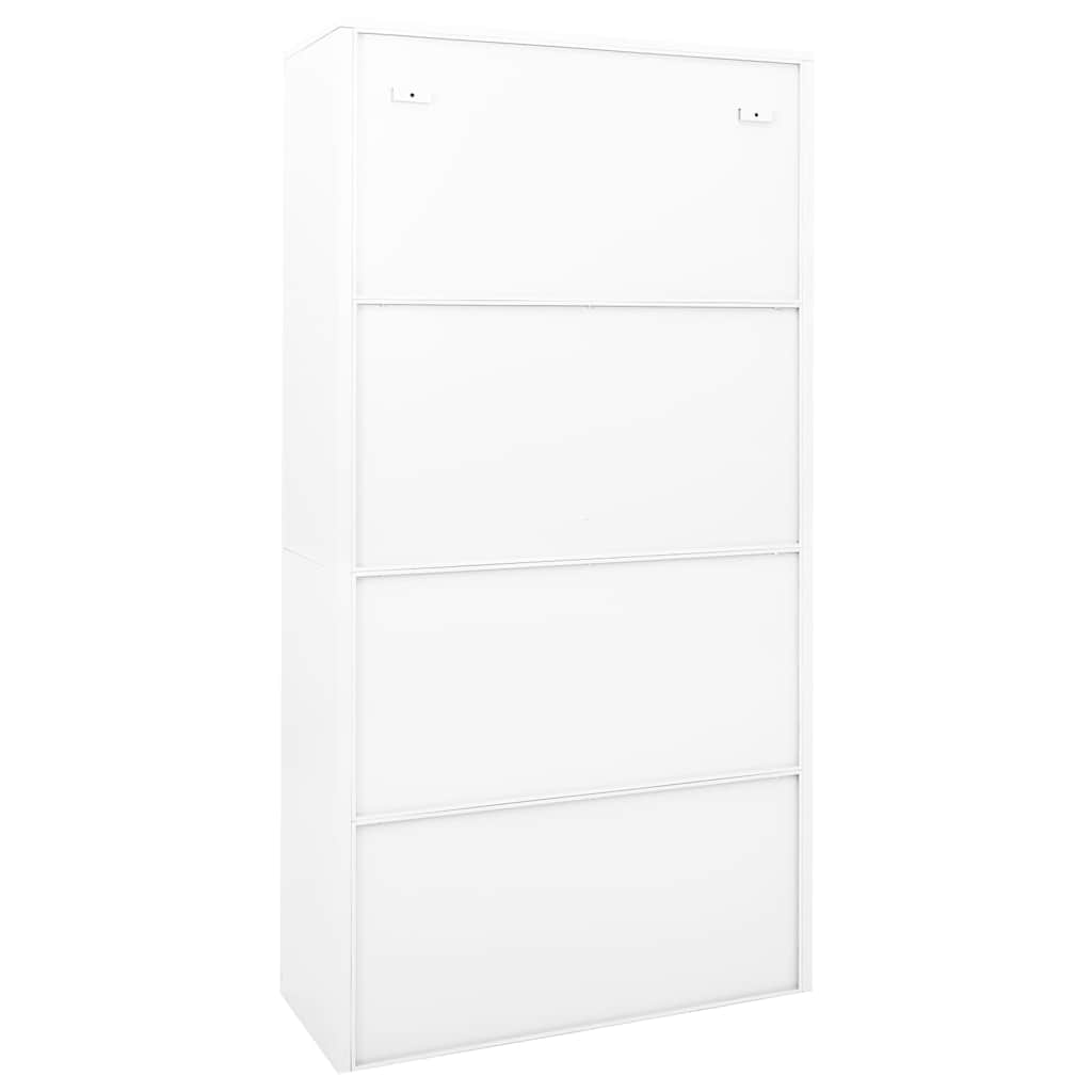 Büroschrank mit Schiebetüren 90 × 40 × 180 cm – Weiß – Ansicht 6