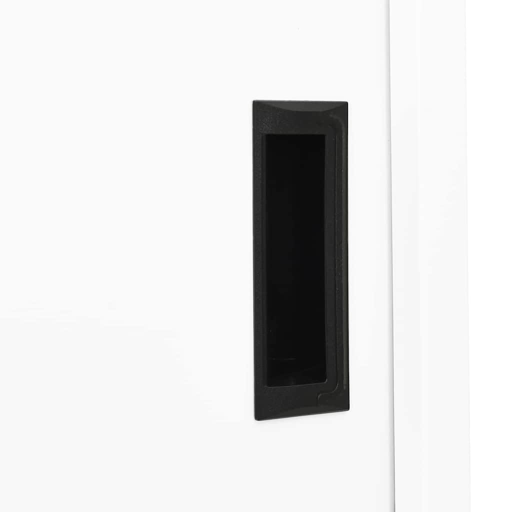 Büroschrank mit Schiebetüren 90 × 40 × 180 cm – Weiß – Ansicht 7
