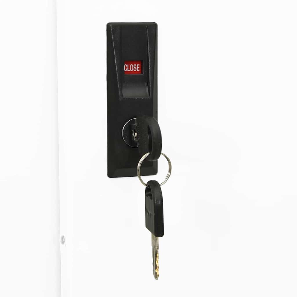 Büroschrank mit Schiebetüren 90 × 40 × 180 cm – Weiß – Ansicht 8