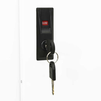 Büroschrank mit Schiebetüren 90 × 40 × 180 cm – Weiß – Ansicht 8