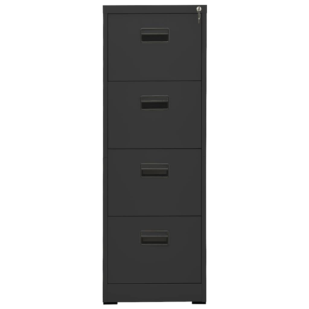 Aktenschrank 46 × 62 × 133 cm aus Stahl – Anthrazit – Ansicht 2
