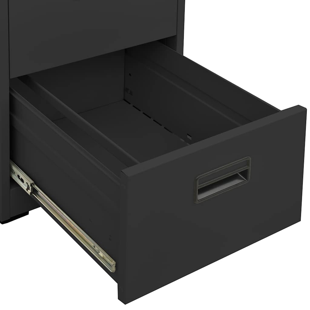 Aktenschrank 46 × 62 × 133 cm aus Stahl – Anthrazit – Ansicht 7