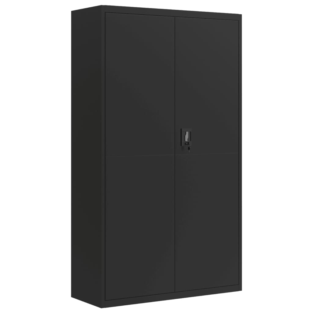 Aktenschrank 105 × 40 × 180 cm aus Stahl – Schwarz – Ansicht 2
