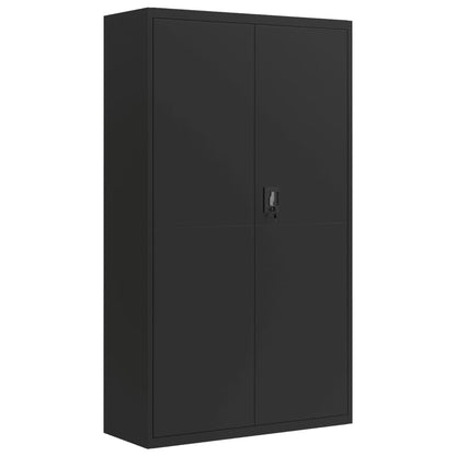 Aktenschrank 105 × 40 × 180 cm aus Stahl – Schwarz – Ansicht 2