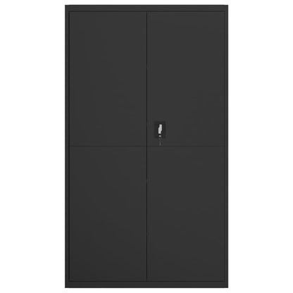 Aktenschrank 105 × 40 × 180 cm aus Stahl – Schwarz – Ansicht 3