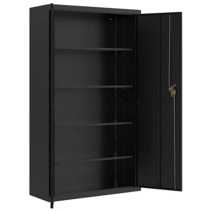 Aktenschrank 105 × 40 × 180 cm aus Stahl – Schwarz – Ansicht 4