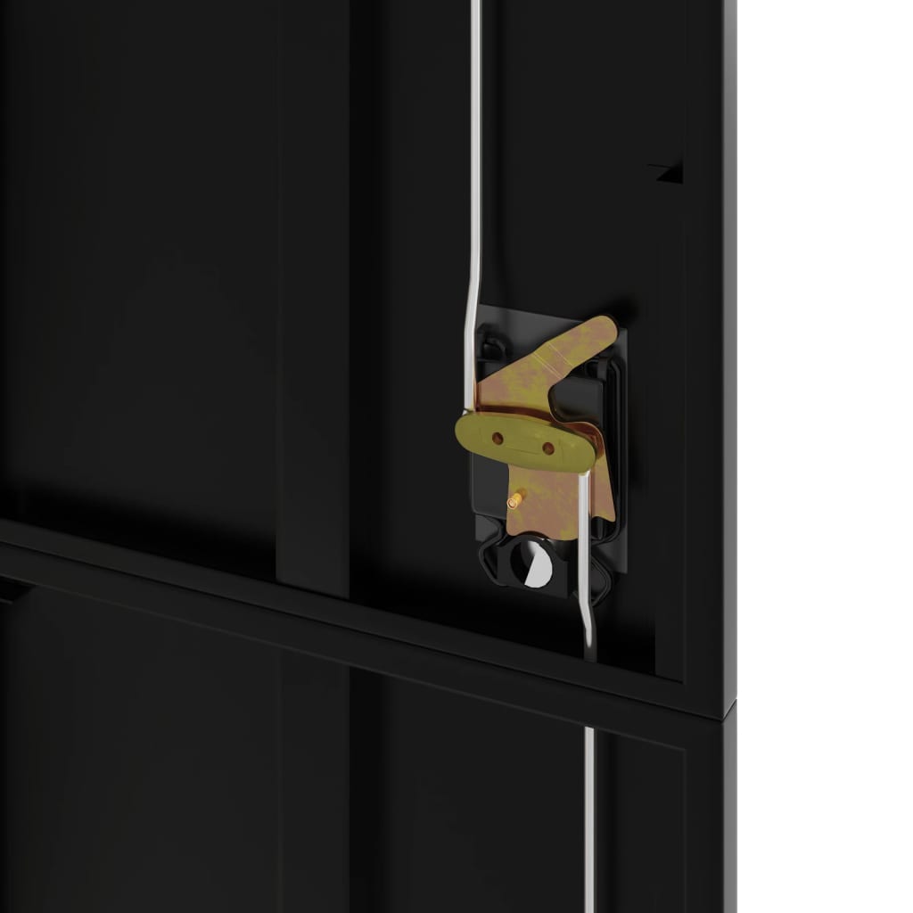 Aktenschrank 105 × 40 × 180 cm aus Stahl – Schwarz – Ansicht 8