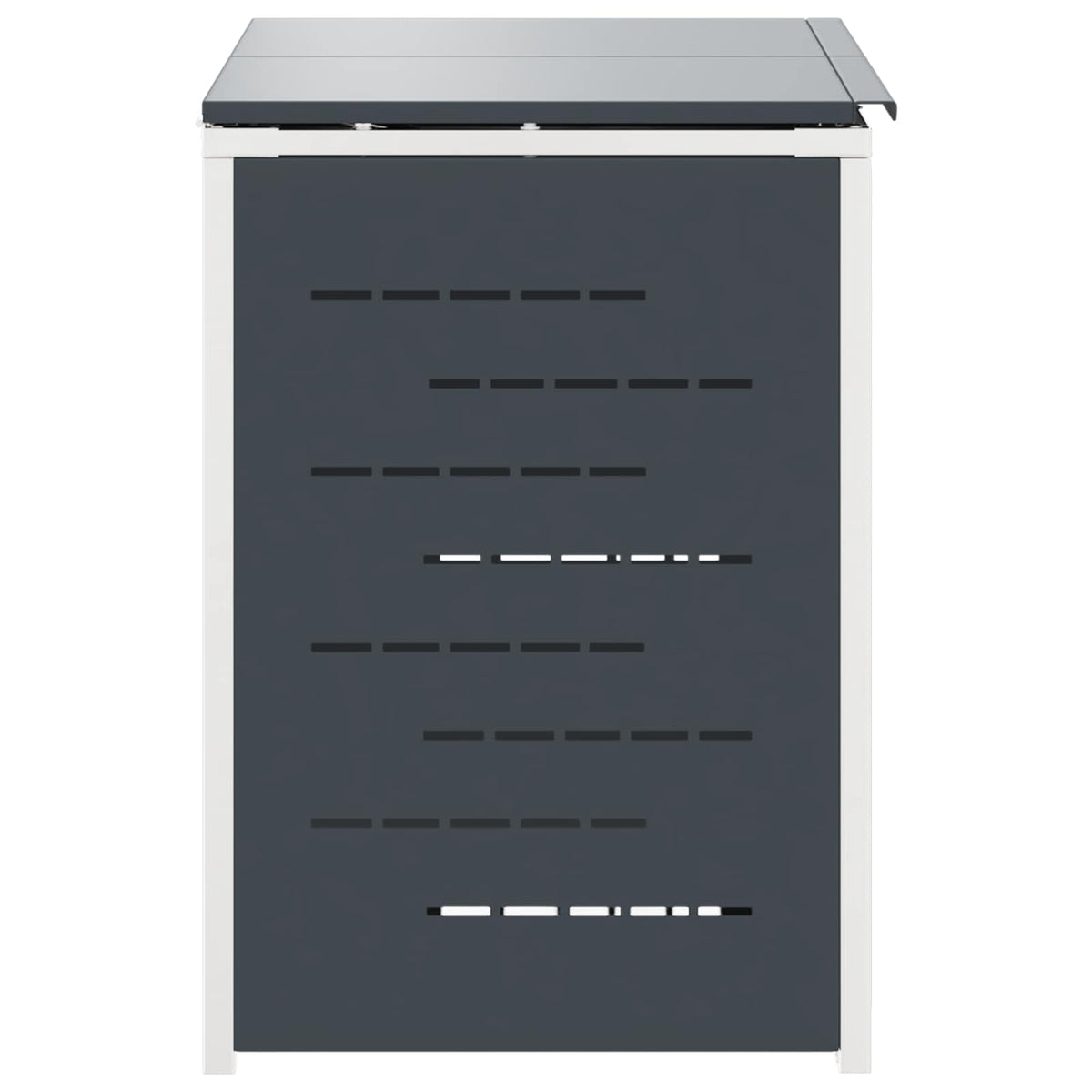 Mülltonnenbox für 2 × 240 L aus Edelstahl – Anthrazit – Ansicht 8