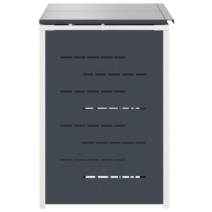 Mülltonnenbox für 2 × 240 L aus Edelstahl – Anthrazit – Ansicht 8