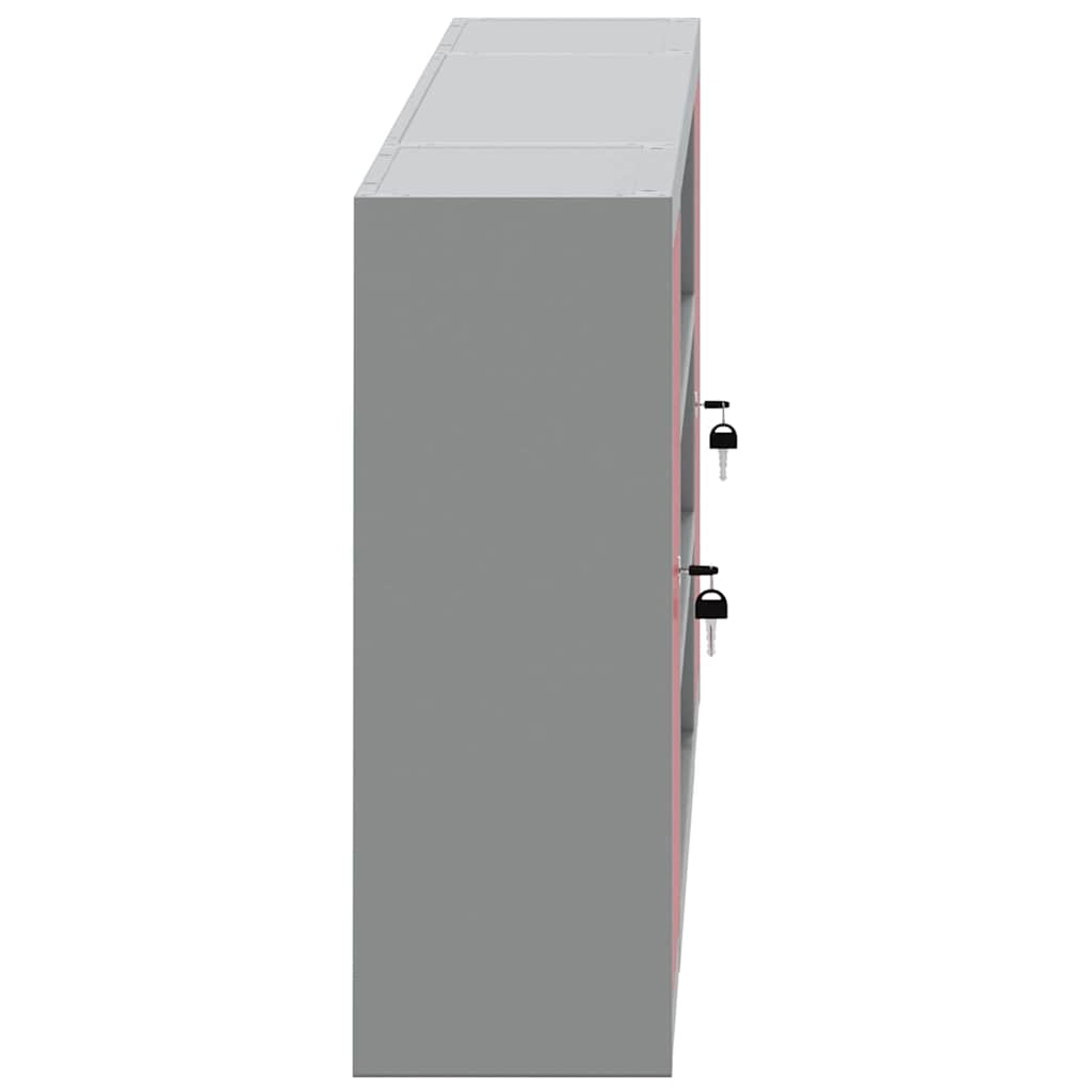Werkzeugschrank mit Regal 150 × 20 × 55 cm – Rot/Grau – Ansicht 8