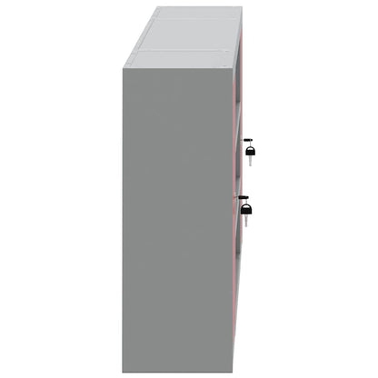 Werkzeugschrank mit Regal 150 × 20 × 55 cm – Rot/Grau – Ansicht 8