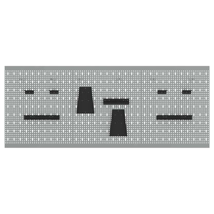 Werkzeugwandpaneel 150 × 60 cm – Grau – Ansicht 5