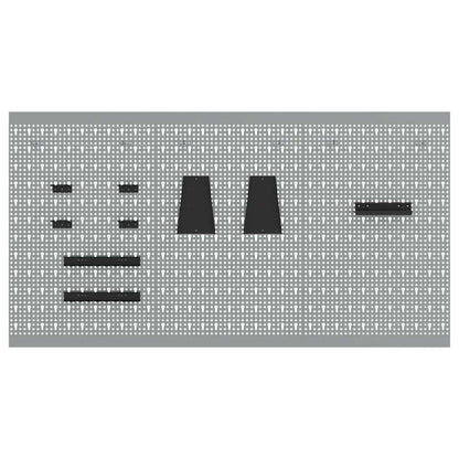 Werkzeugwandpaneel 150 × 80 cm – Grau – Ansicht 5