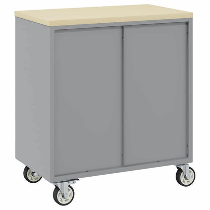 Rollbare Werkbank 75 cm mit 2 Schubladen – Rot/Grau – Ansicht 7