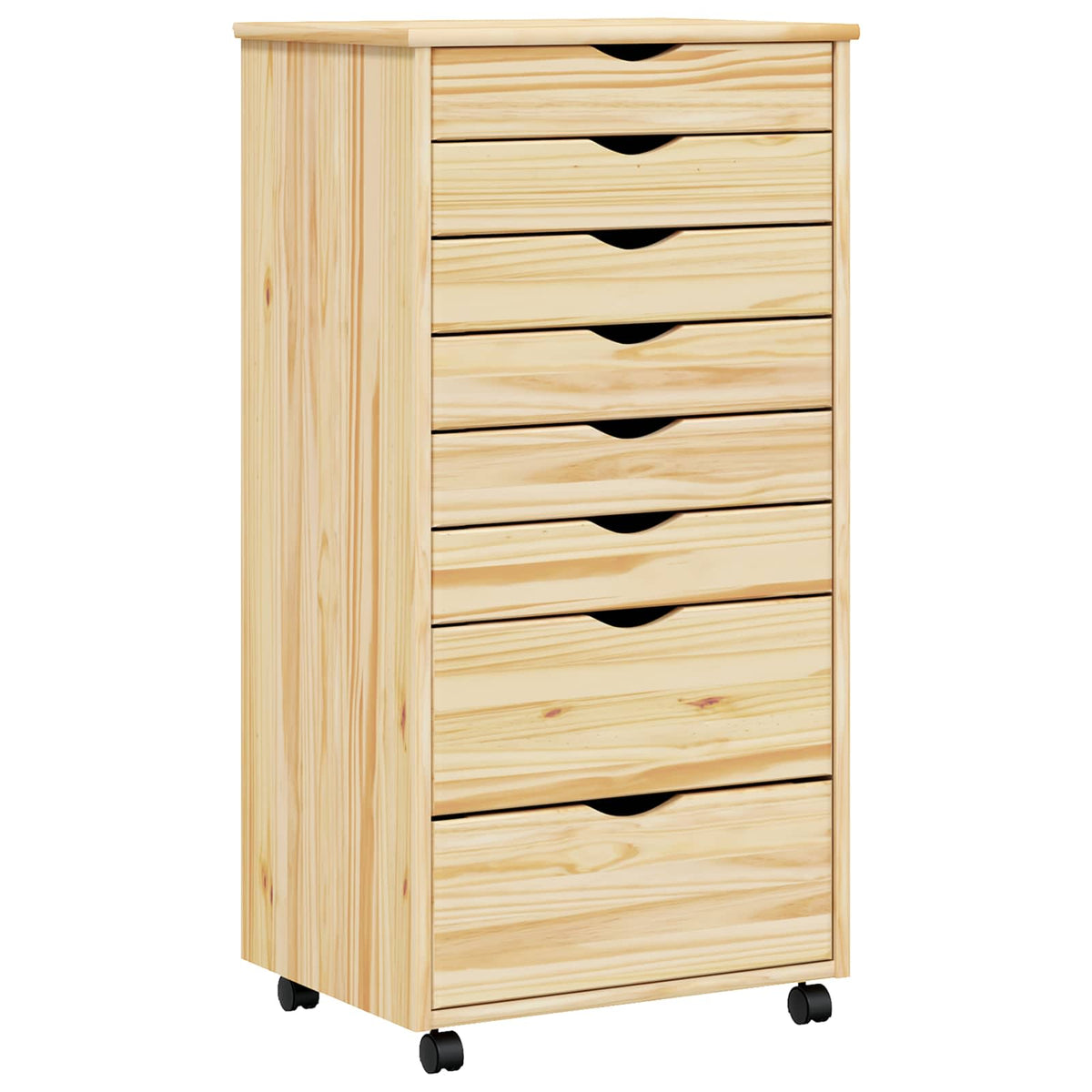Rollcontainer MOSS 53 × 39 × 103 cm – Klarlack – Ansicht 2