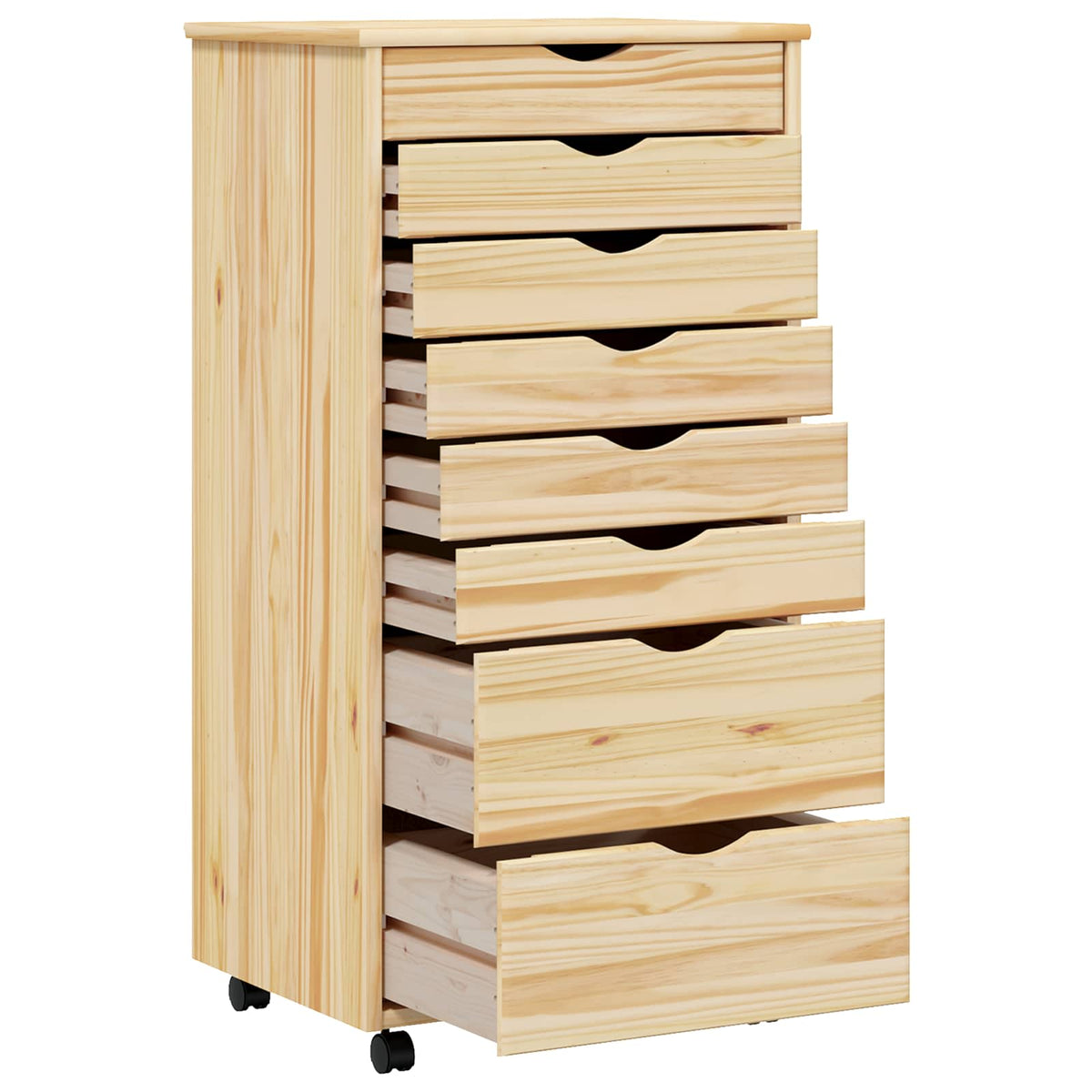 Rollcontainer MOSS 53 × 39 × 103 cm – Klarlack – Ansicht 4