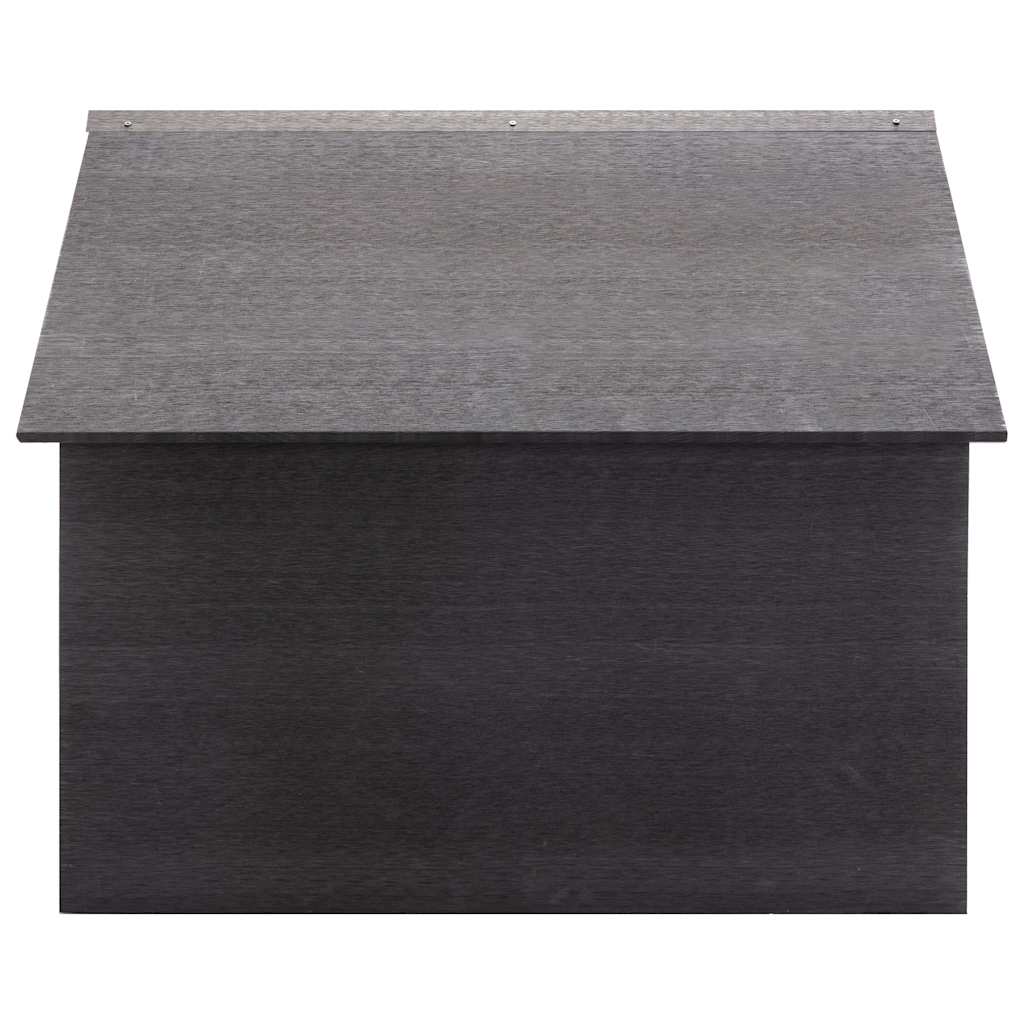 Rasenmäher-Garage 80 × 80 × 70 cm aus WPC – Grau – Ansicht 3