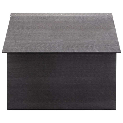 Rasenmäher-Garage 80 × 80 × 70 cm aus WPC – Grau – Ansicht 3