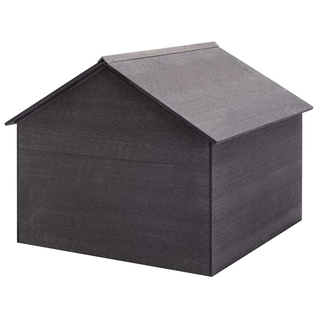 Rasenmäher-Garage 80 × 80 × 70 cm aus WPC – Grau – Ansicht 4