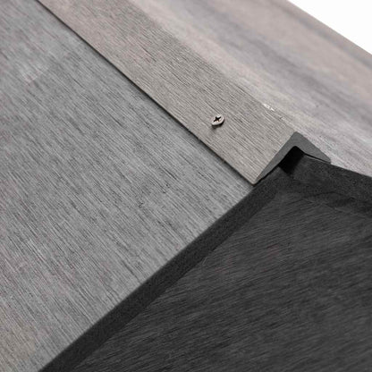 Rasenmäher-Garage 80 × 80 × 70 cm aus WPC – Grau – Ansicht 5